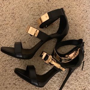 Giuseppe Zanotti Black Leather Heels